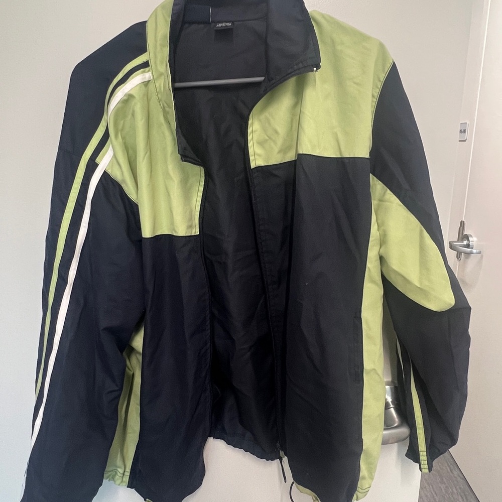 7. Women’s Navy Track Suit With Light Green Accents